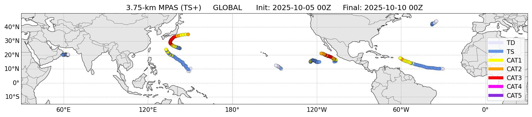 Latest Tropical Cyclone Tracks